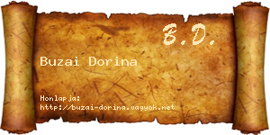 Buzai Dorina névjegykártya